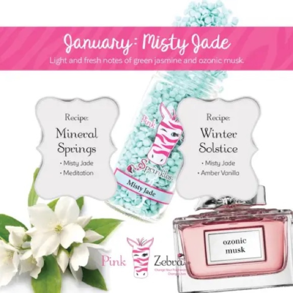 New misty jade pink‎ zebra sprinkles
